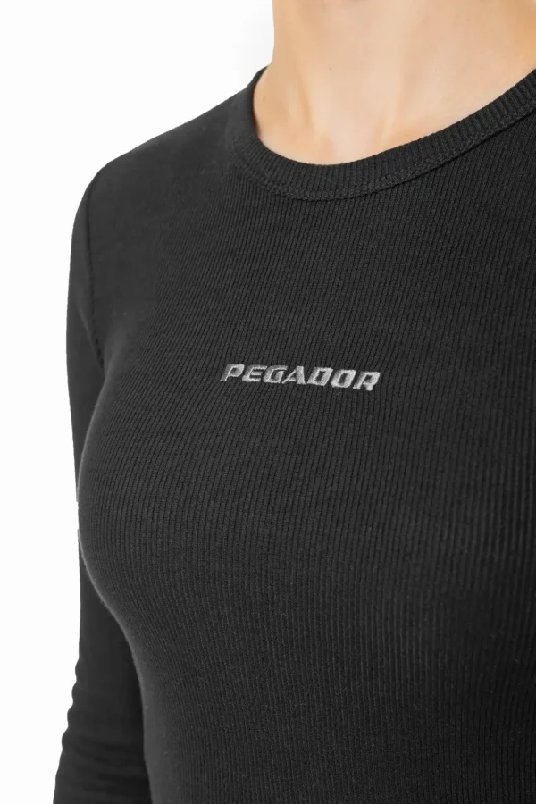 Nina Longsleeve Washed Black Dark Grey