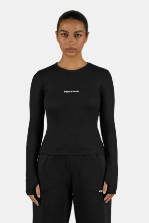 Nina Longsleeve Washed Black White