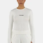 Nina Longsleeve Washed Warm White Black