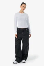 Nina Longsleeve White Light Grey