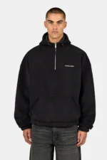 olten-teddy-half-zip-hoodie-black