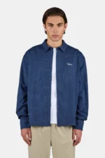 Pikal Oversized Longsleeve Shirt Pinstriped Indigo Navy White