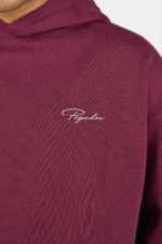 Pike Oversized Hoodie Washed Maroon Red