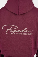 Pike Oversized Hoodie Washed Maroon Red