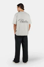 Pike Oversized Tee Vintage Light Grey Black
