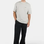 Pike Oversized Tee Vintage Light Grey Black
