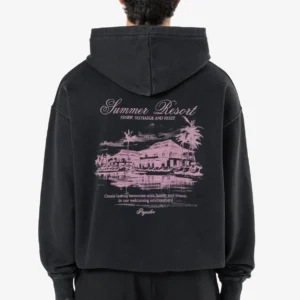 Polion Oversized Hoodie Vintage Black