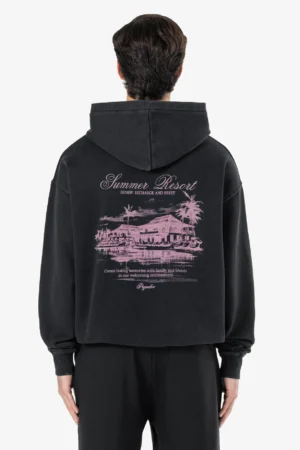 Polion Oversized Hoodie Vintage Black