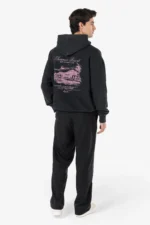 Polion Oversized Hoodie Vintage Black