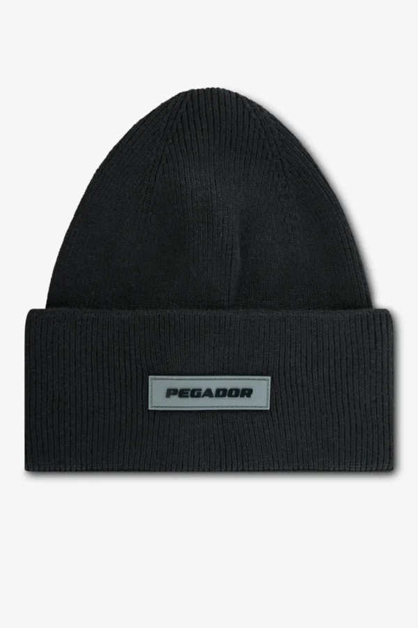 Ranyo Logo Rubber Beanie Black Black
