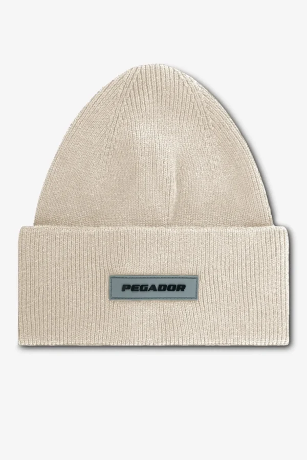 Ranyo Logo Rubber Beanie Light Beige