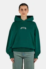 Resa Oversized Hoodie Washed Dark Green
