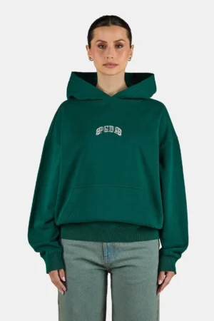 Resa Oversized Hoodie Washed Dark Green