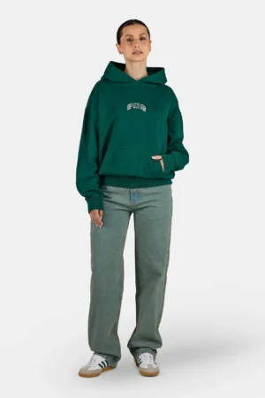 Resa Oversized Hoodie Washed Dark Green