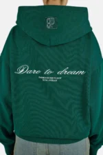 Resa Oversized Hoodie Washed Dark Green