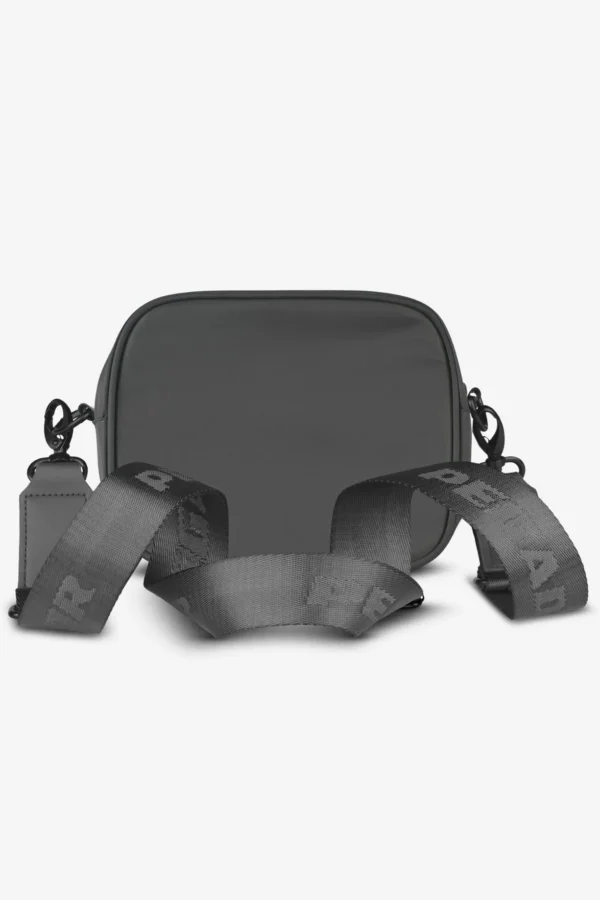Rubber Logo Patch Nylon Shoulder Strap Bag Anthracite