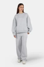 Sela Oversized Sweater Heather Grey White