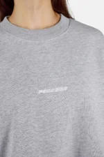 Sela Oversized Sweater Heather Grey White