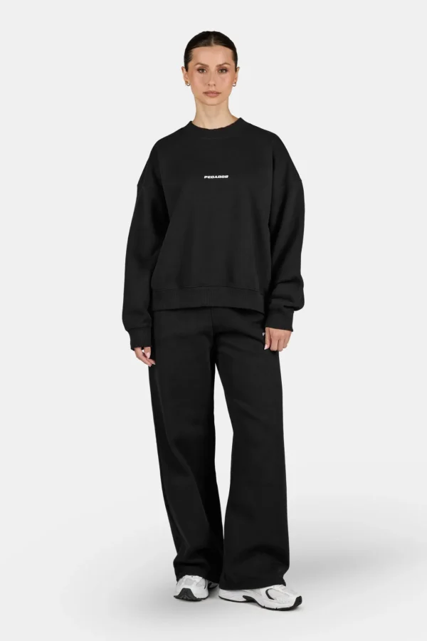 Sela Oversized Sweater Washed Black White