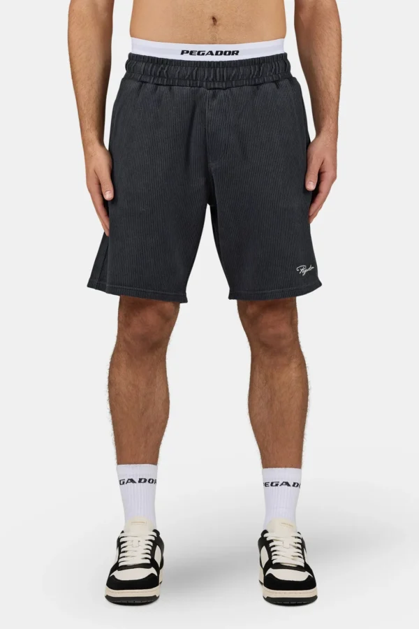 Signar Heavy Rib Shorts Vintage Black Unbleached