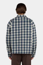 Signar Oversized Flannel Shirt Washed Checked Indigo Navy Stone