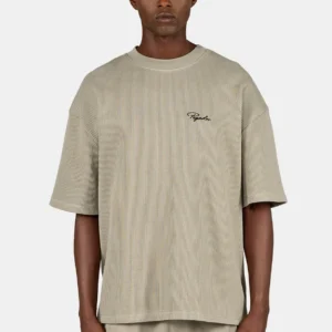 Signar Oversized Rib Tee Washed Flint Grey