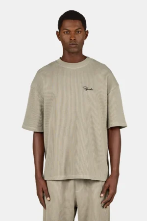 Signar Oversized Rib Tee Washed Flint Grey