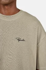 Signar Oversized Rib Tee Washed Flint Grey