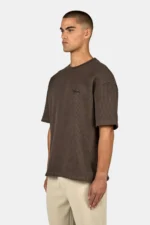 Signar Oversized Rib Tee Washed Walnut Brown
