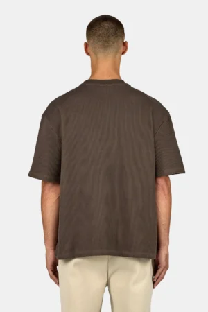 Signar Oversized Rib Tee Washed Walnut Brown