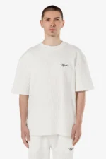 Signar Oversized Rib Tee Washed Warm White Black