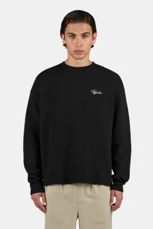 signar-oversized-waffle-longsleeve-washed-black-white