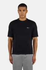 Signar Structured Knit Tee Black