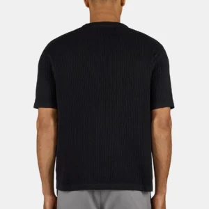 Signar Structured Knit Tee Black