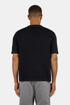Signar Structured Knit Tee Black