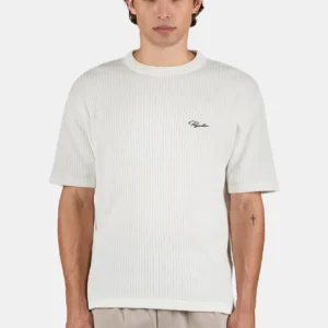 Signar Structured Knit Tee Warm White