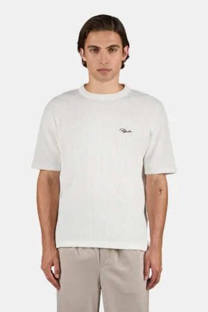 Signar Structured Knit Tee Warm White