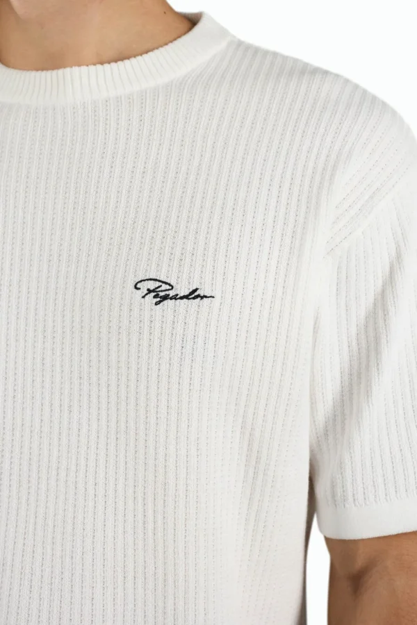 Signar Structured Knit Tee Warm White