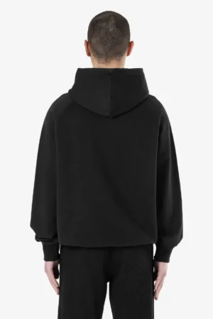 Signar Terry Raglan Hoodie Washed Black White