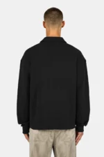 Signar Waffle Polo Longsleeve Washed Black