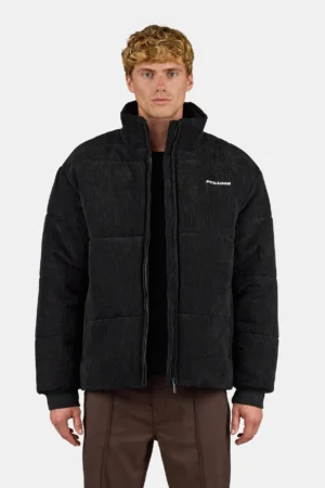 Solin Cord Puffer Jacket Black