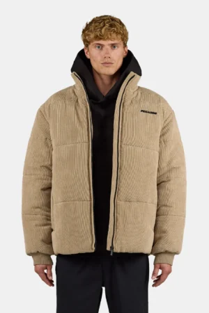 Solin Cord Puffer Jacket Sand