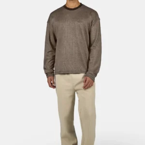 Stams Oversized Longsleeve Washed Walnut Brown