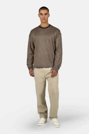 Stams Oversized Longsleeve Washed Walnut Brown