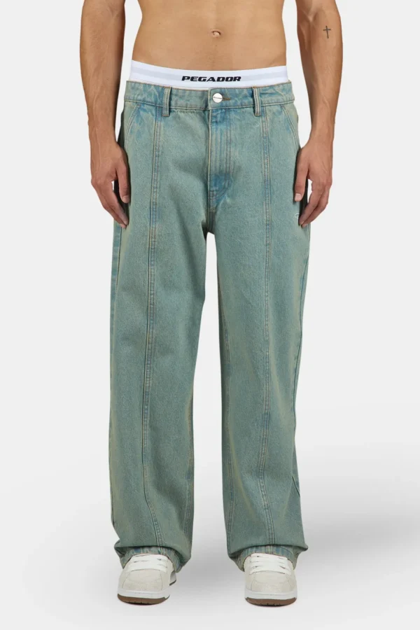 Stem Loose Jeans Washed Vintage Blue