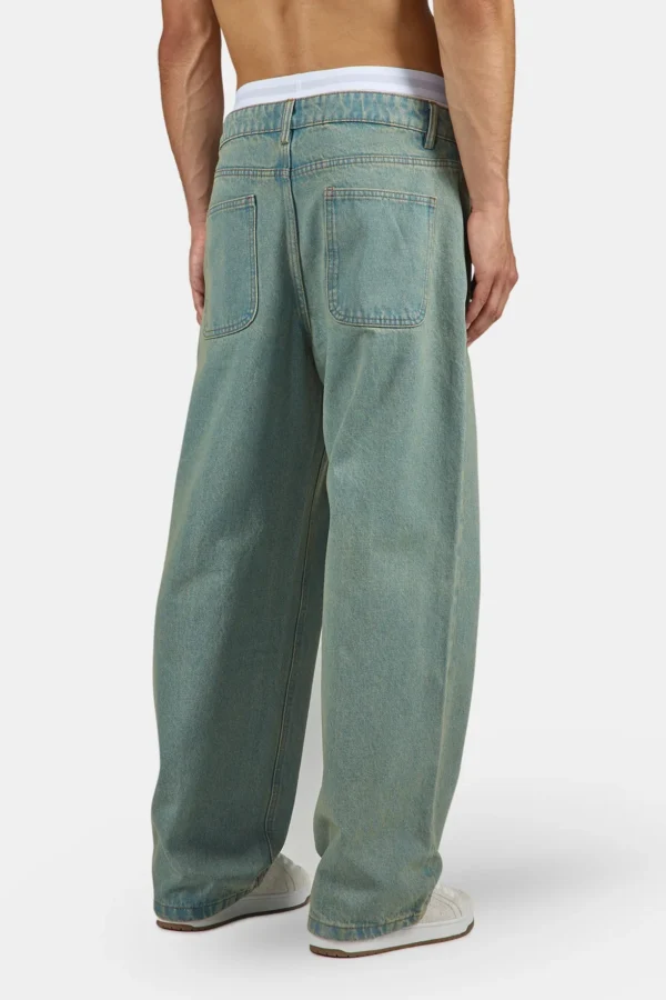 Stem Loose Jeans Washed Vintage Blue