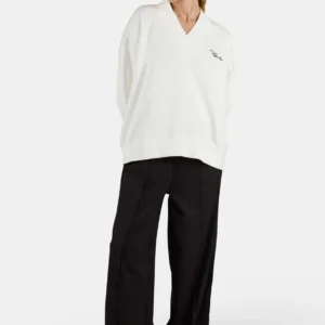 Stina V-Neck Oversized Sweater Washed Warm White