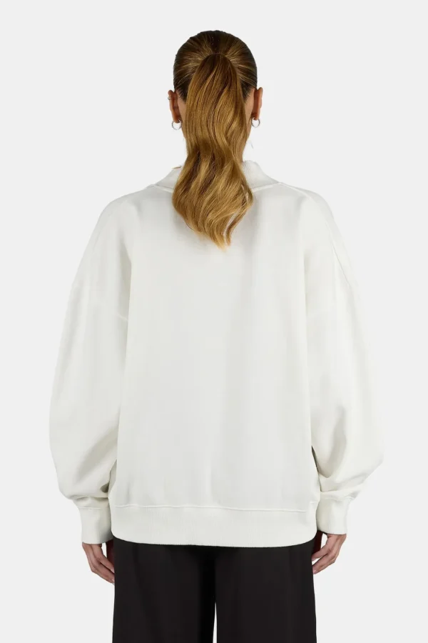 Stina V-Neck Oversized Sweater Washed Warm White
