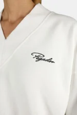 Stina V-Neck Oversized Sweater Washed Warm White