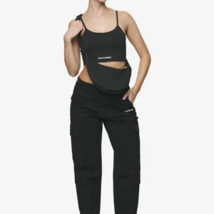 Sycamore Logo Nylon Shoulder Bag Black